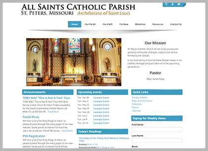 Best Catholic Church Website Templates | Mobile App clean