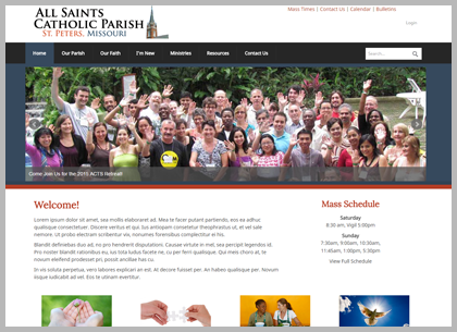 Best Catholic Church Website Templates | Mobile App Flexiweb