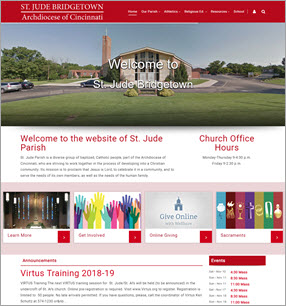 Catholic Parish Website Design at St. Judes