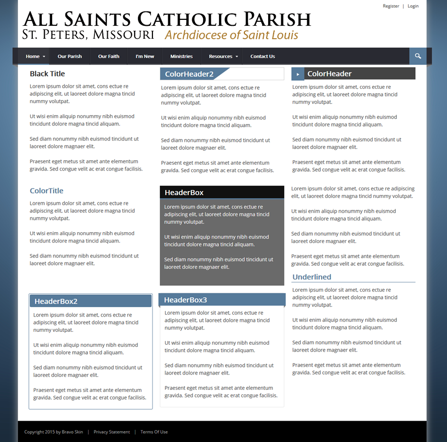 Best Catholic Church Websites Templates Bravo