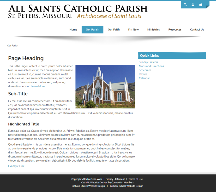 Best Catholic Church Websites Templates Cleanweb