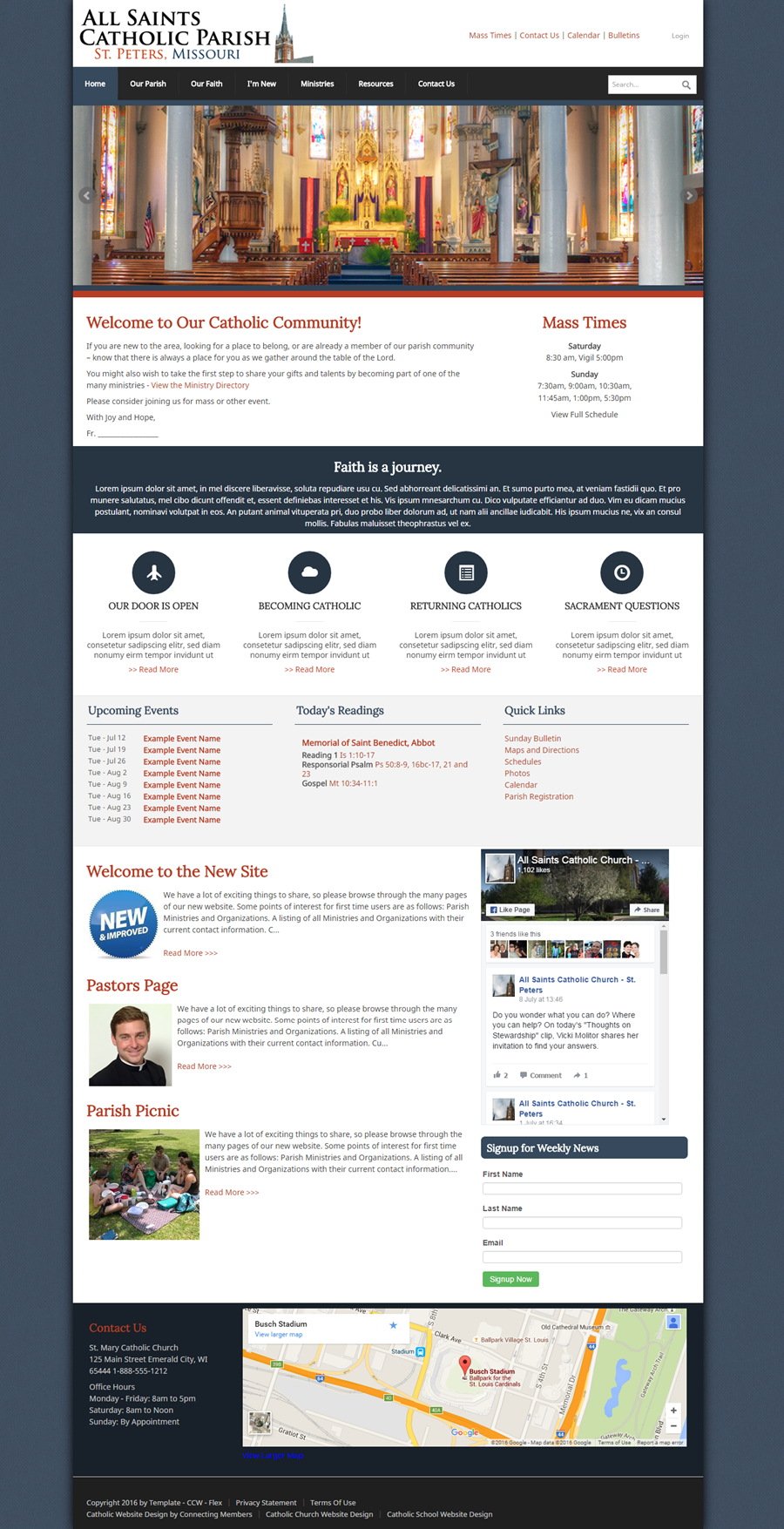 Best Catholic Church Websites Templates Flexiweb