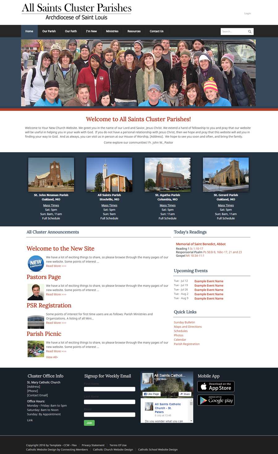 Parish Cluster Website Design Flexiweb