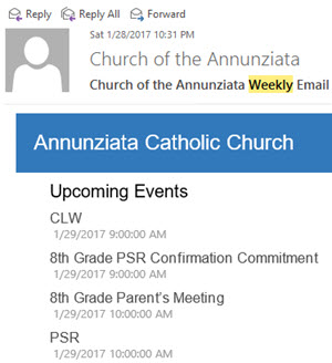 Google Events on Church Website