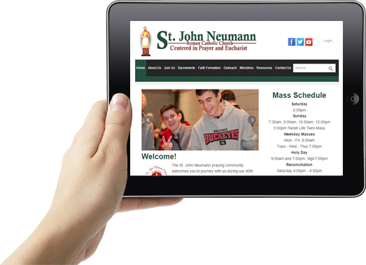 Catholic Website Design Example