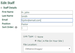 Catholic Website Staff Directory Software