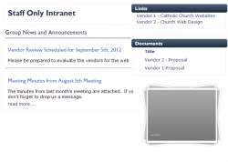 Staff Only Pages for Church Website