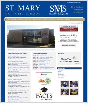 Catholic School Website Design Example